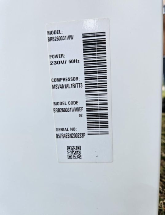 Lodowko-zamrażarka pod zabudowe