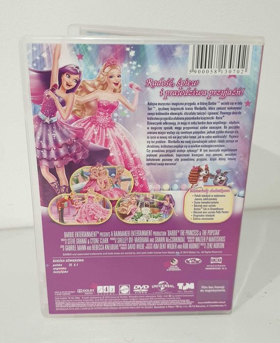 DVD bajka Barbie Księżniczka i Piosenkarka [DVD] pl dubbing