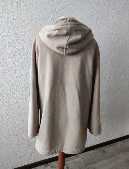 Ciepły wygodny kożuszek damski 42 XL beżowy Authentic