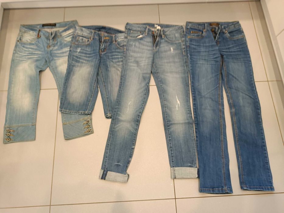 Jeansy 4 pary rozmiar s i Xs