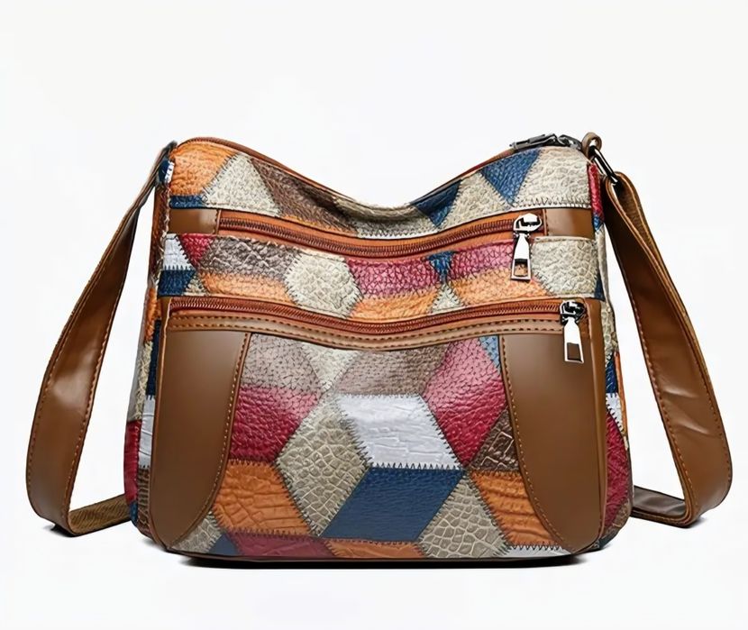 Nowa torebka damska, listonoszka regulowany pasek Wielokolorowa