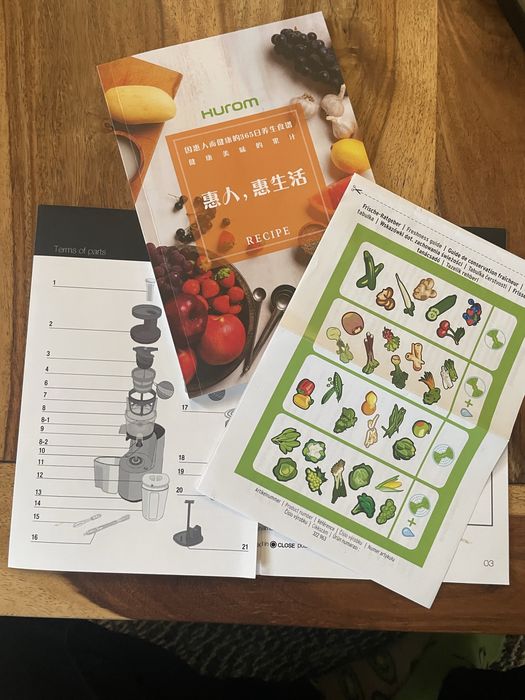 Hurom HH-SBF11 – super wyciskarka wolnoobrotowa, komplet