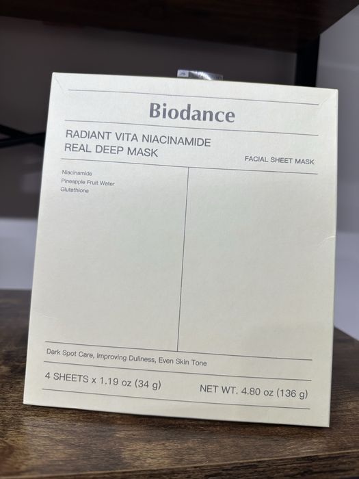Maski Biodance Radiant Vita Niacynamide Real Deep Mask 4szt
