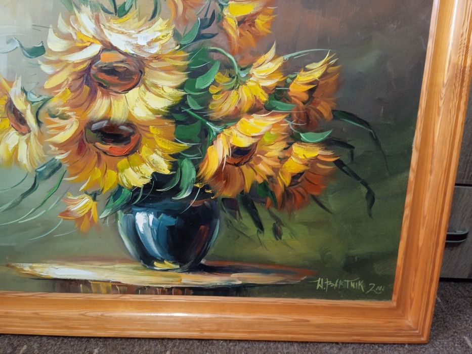 Obraz olejny na płótnie Wojciech Bartnik 2000r Wrocław Fabryczna • OLX.pl