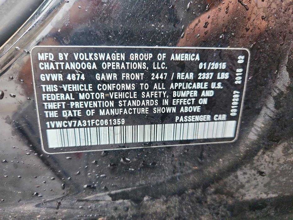 2015 Volkswagen PASSAT SEL