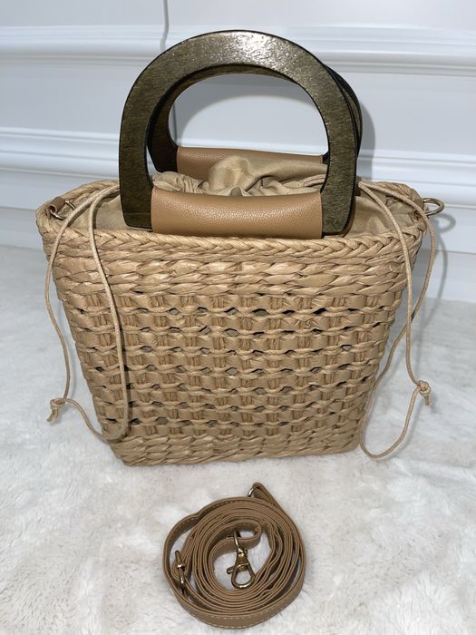 Сумка плетена соломʼяна