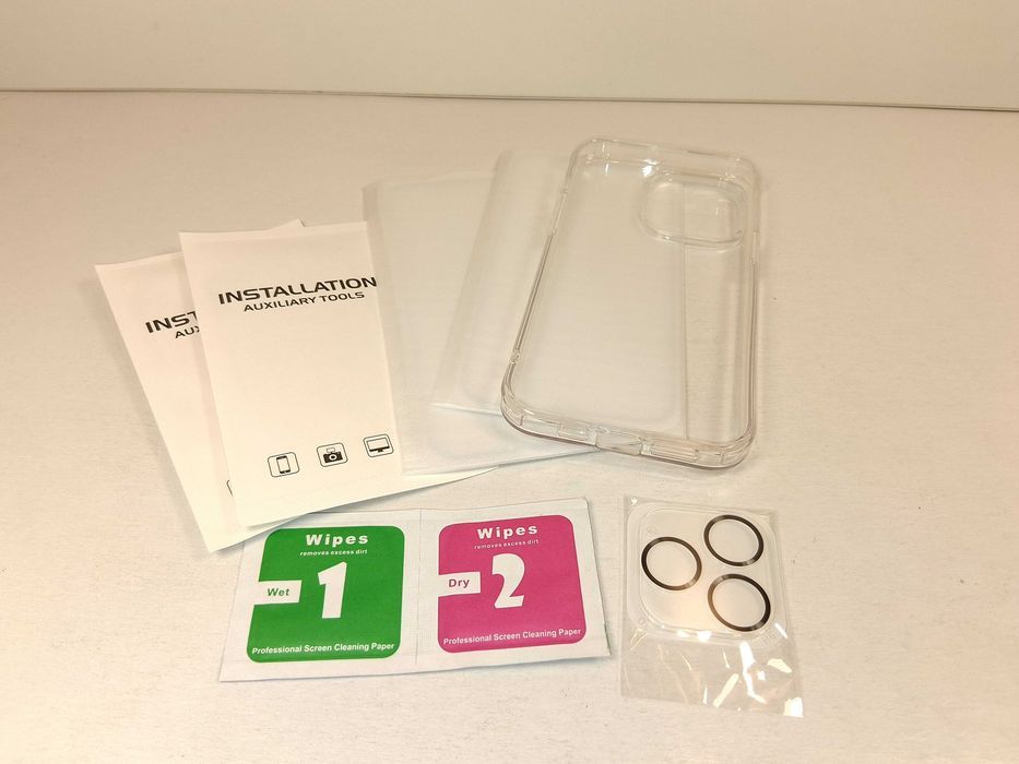 Z045 Etui Eastcoo Slim Fit iPhone 15 Pro Max Clear + Szkło Hartowane