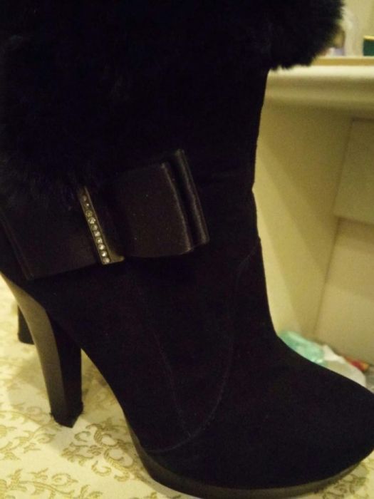 Ботильены зимние сапоги замш цигейка 36р Basconi