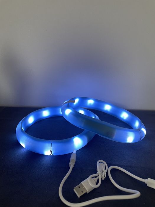 2 szt. Obroża LED Trixie USB Flash, długa sierść