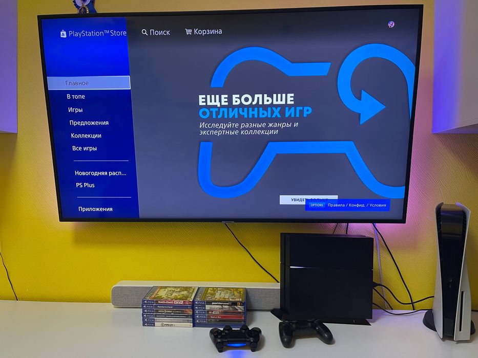 PS4 1000gb в отличном состоянии Sony PlayStation 4 1TB на подарок