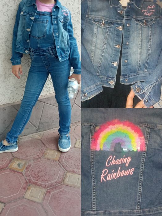 Джинсовый костюм комбинезон джинсовка комбенизон