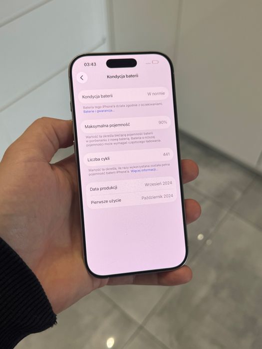 iPhone 16 pro / 90% bateri