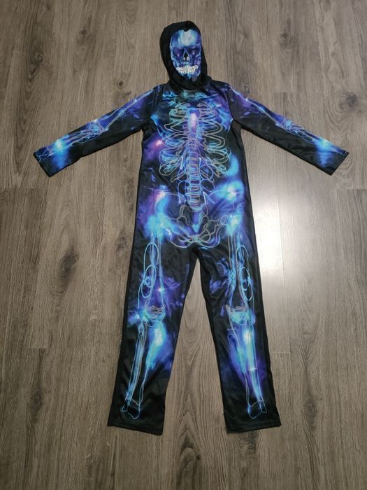 Szkielet strój przebranie kostium halloween rozmiar 134/140
