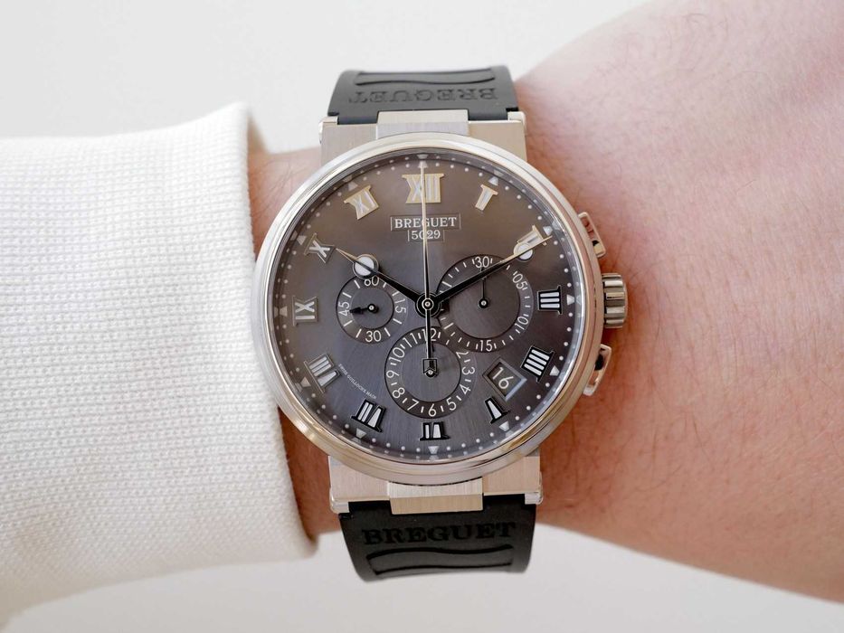 Breguet Marine Chronograph Titanium Rhodium Dial 42