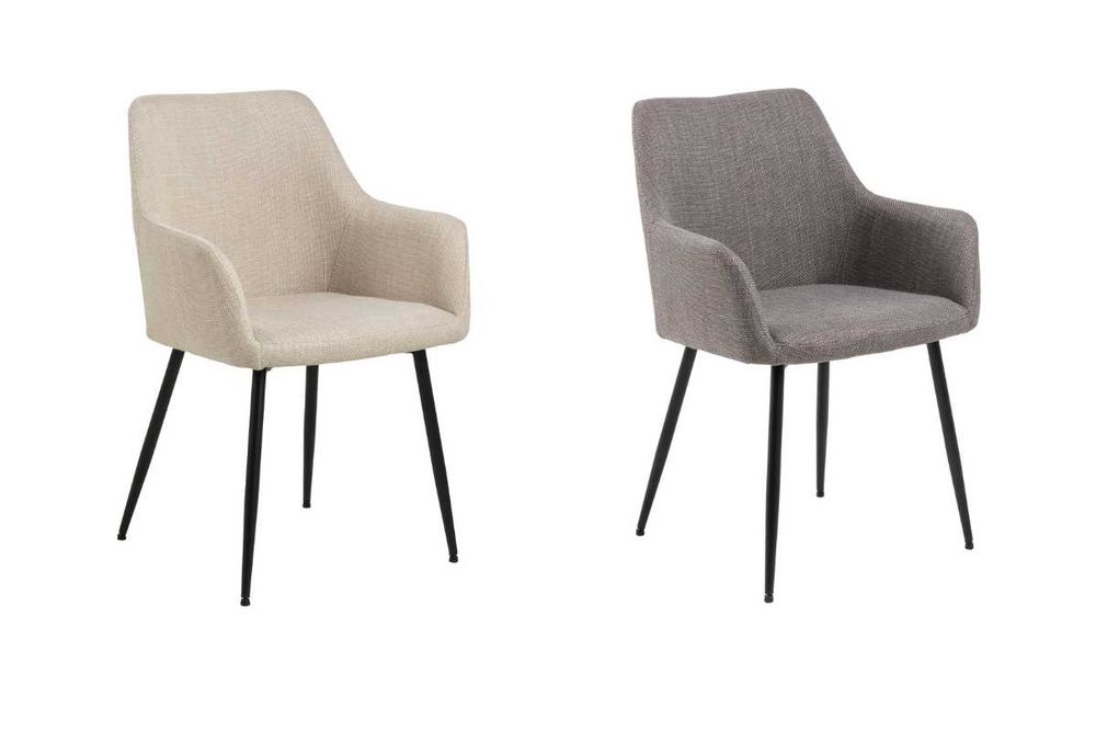 VERA Beżowe Jasnoszare Nowoczesne KRZESŁO TAPICEROWANE do salonu