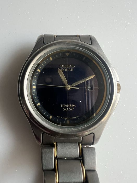 Часы Seiko Solar Titanium SQ50 , титан, сапфир,Япония