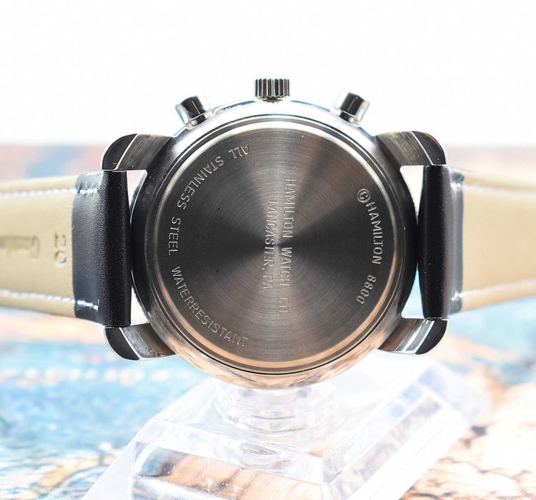 Relógio Hamilton Chronograph Stainless Steel Watch Date 8800- NOS/Novo