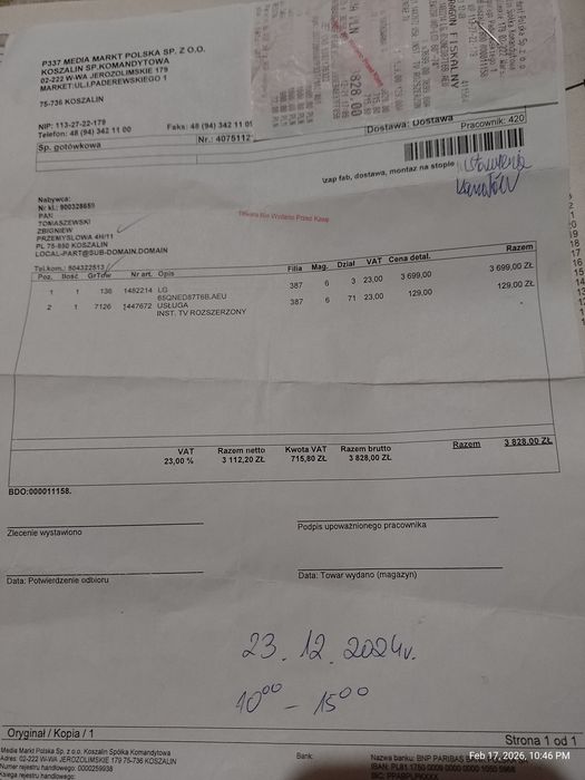 Lg 65QNED87T6B uszkodzona matryca na Gwarancji !