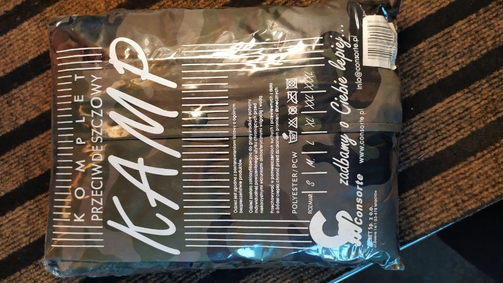 Komplet przeciwdeszczowy spodnie kurtka przeciwdeszczowa nowa xxxl