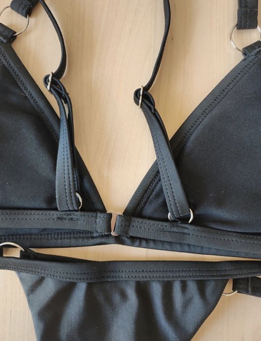 Strój kąpielowy bikini brazylijskie czarny dwuczęściowy nowy XS