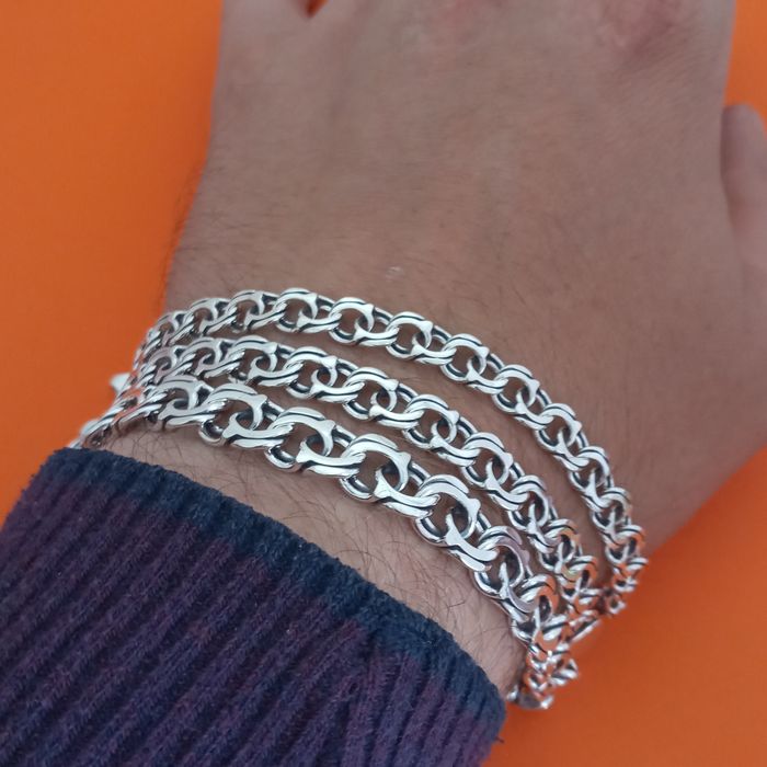 Серебряный браслет бисмарк серебро 925 проба цепочка цепь на руку