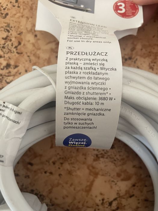 Przedłużacz 10m.