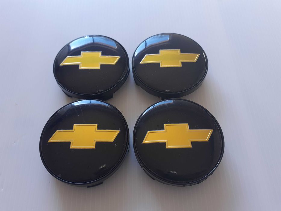 Centros/tampas de jante completos Chevrolet com 56, 60, 65 e 68 mm