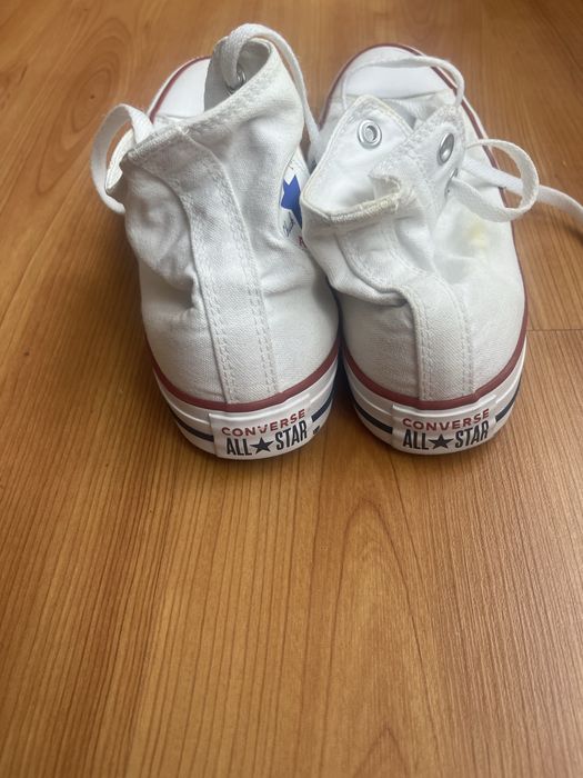 Жіночі кеди Converse All Star високі білі текстиль Кросівки Конверси