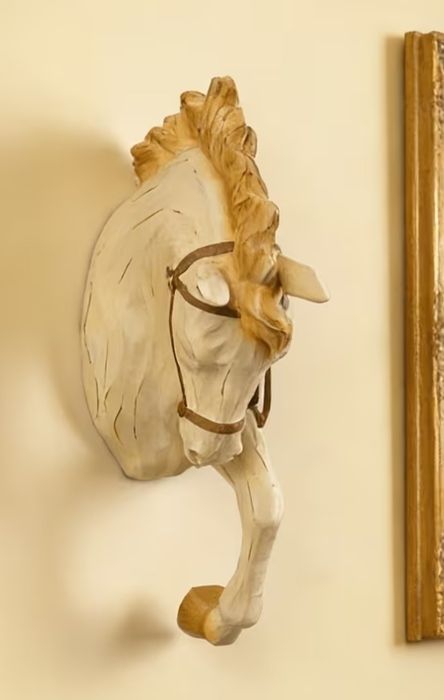 Escultura de parede Cavalo Vintage