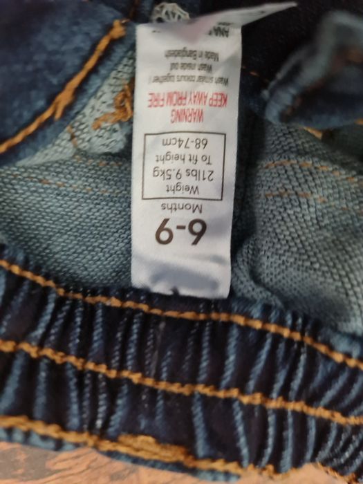 Komplet jeansowy dla maluszka 74 cm