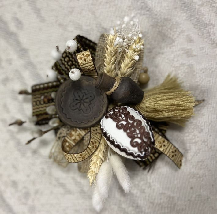 Етно декор на великодній кошик