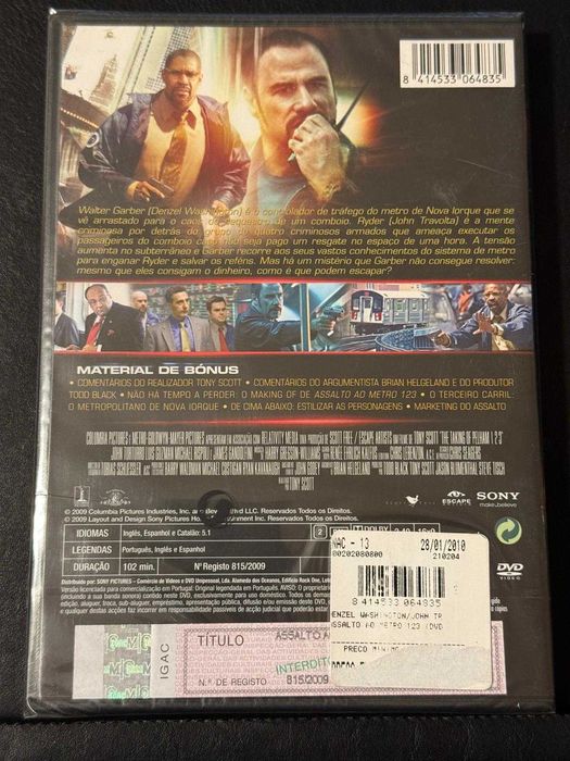 DVD do filme Assalto ao Metro 123 [Novo]
