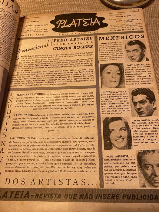 Revista Plateia. Primeiro ano completo encadernado.