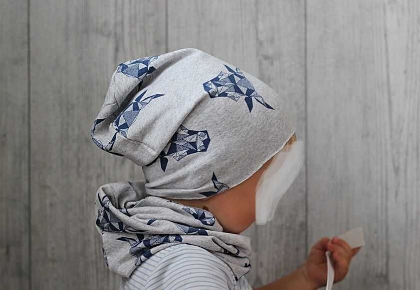 czapka komin komplet rozmiar 48 Monello 3-5 lat