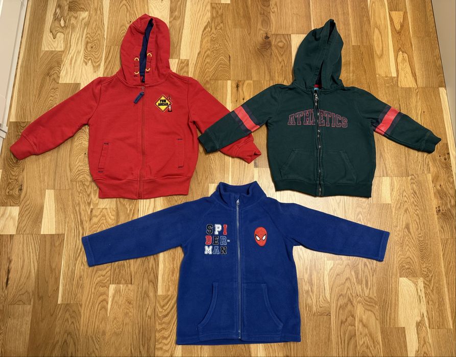 Bluzy dresowe rozpinane r. 104 spiderman