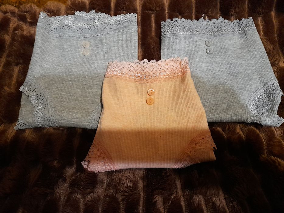 Figi Damskie Bawełna Prązkowana