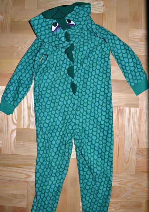 48^ Smok Dinozaur   strój przebranie piżama 5/6 Lat_110/116 cm