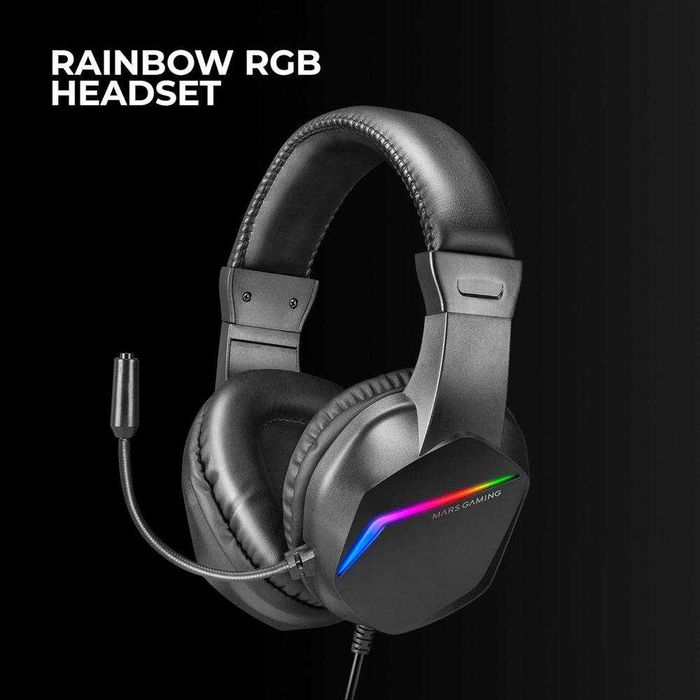 KIt Mars Gaming MCPRGB3 4-in-1 (Teclado+Rato+Tapete XXL+Phones)