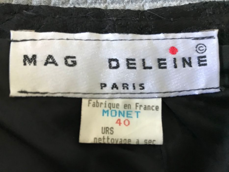 saia preta muito bonita marca francesa MAG DELAINE n38