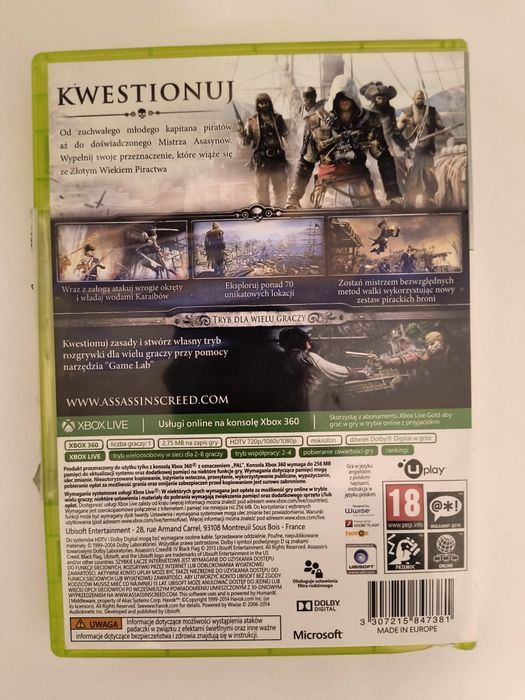 Gra Assassin's Creed Black Flag xbox 360 PL