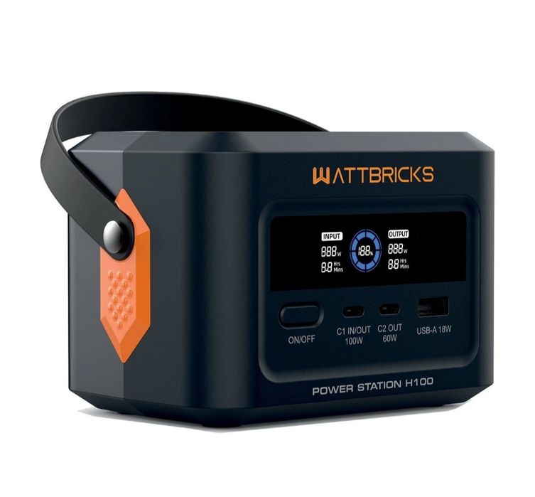 Wattbricks 100W зарядная станция+ 30W солнечная панель