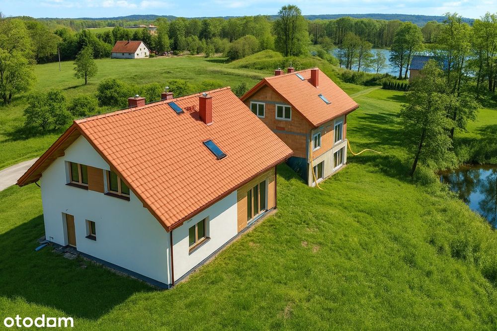 Dom nad stawem z dostęp do jeziora k.Mrągowa
