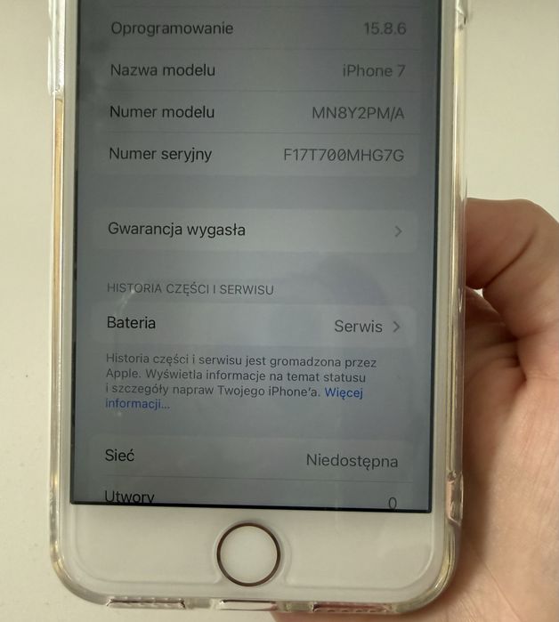Apple Iphone 7 Silver 32 GB 100% Sprawny Smartfon