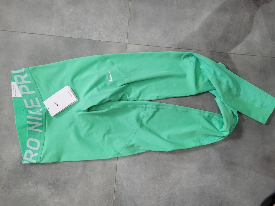 Leginsy damskie Nike Pro S zielone