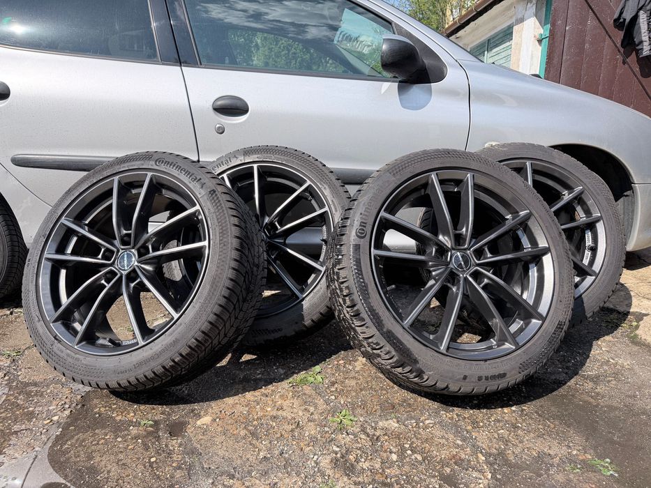 Flegi Borbet W anthracite glossy 5x112 + OPONY ZIMOWE