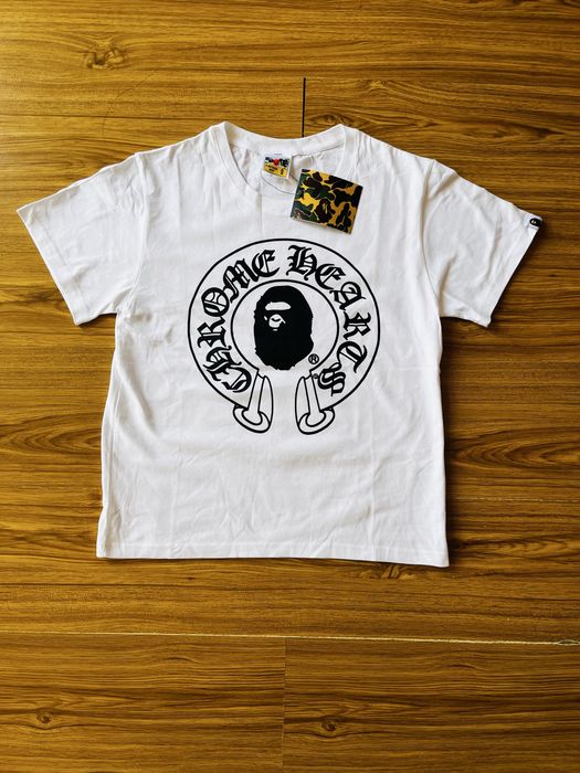 Футболка BAPE x Chrome Hearts біла