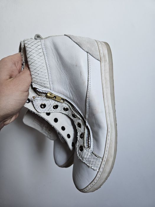 Sneakersy na koturnie skóra naturalna Dasia