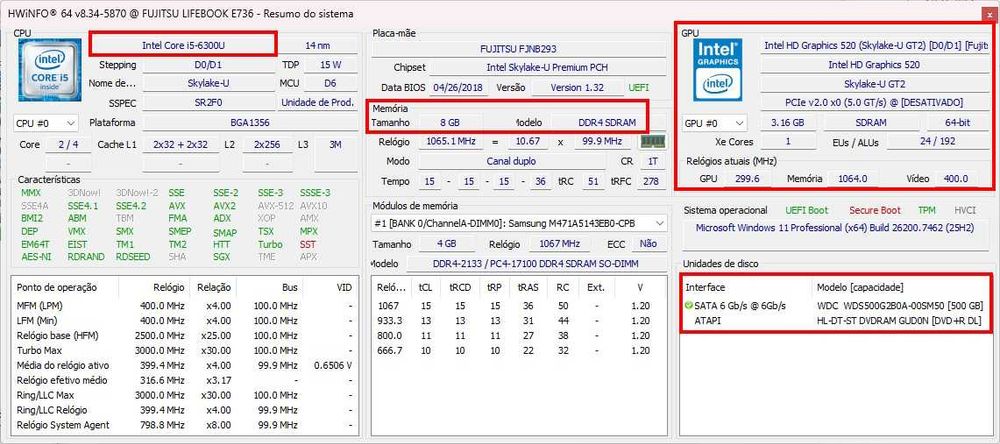 Fujitsu Lifebook E736 – i5, 8GB RAM, SSD 500GB, Windows 11