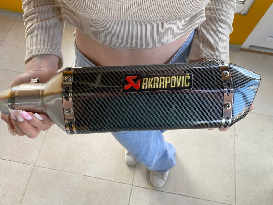 Акрапович Прямоточний вихлоп Прямоток вихлопна труба на мопед мотоцикл