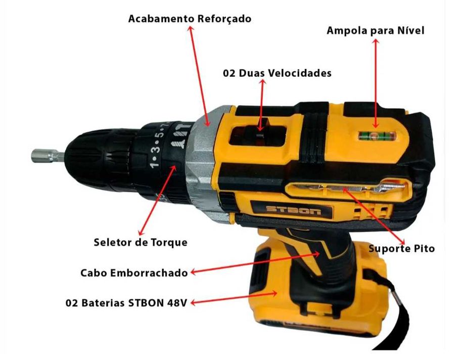 Aparafusadora de 48volt com ferramenta Nova